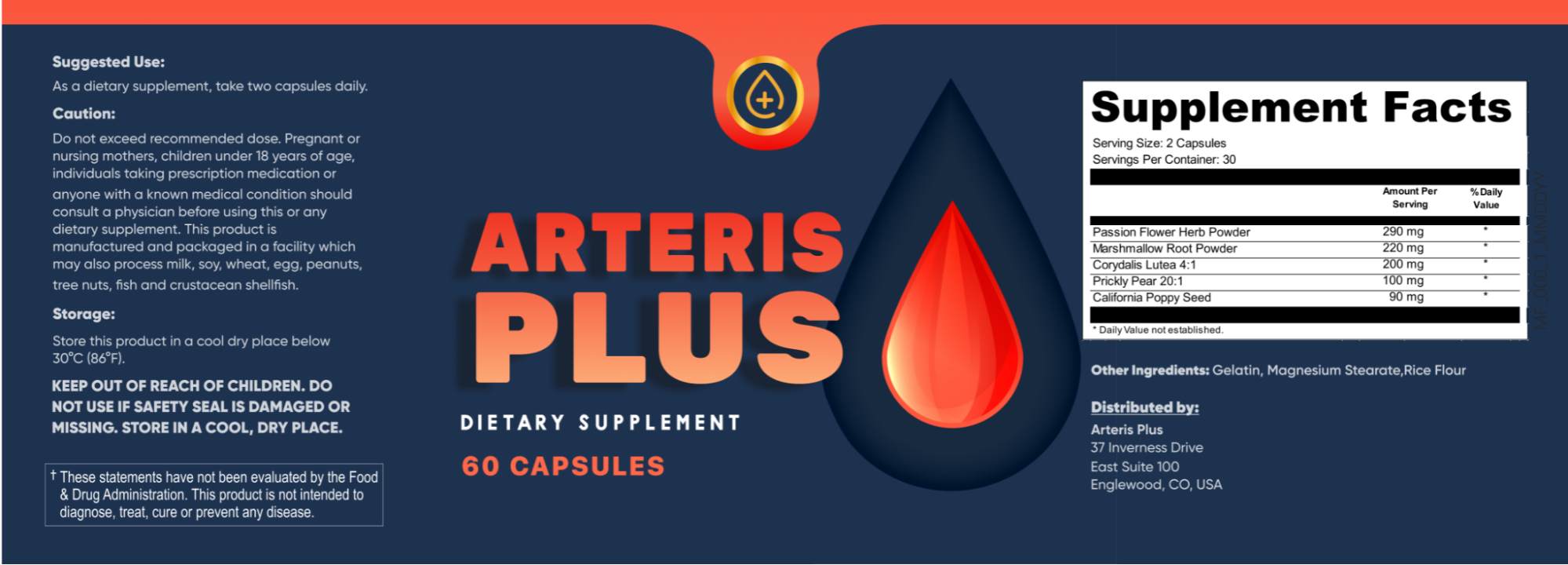 Arteris Plus Supplement Facts